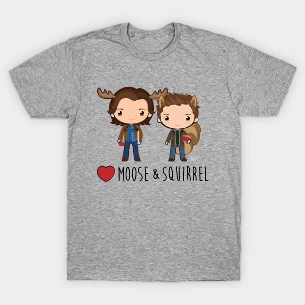 Love Moose & Squirrel - Supernatural T-Shirt by KYi